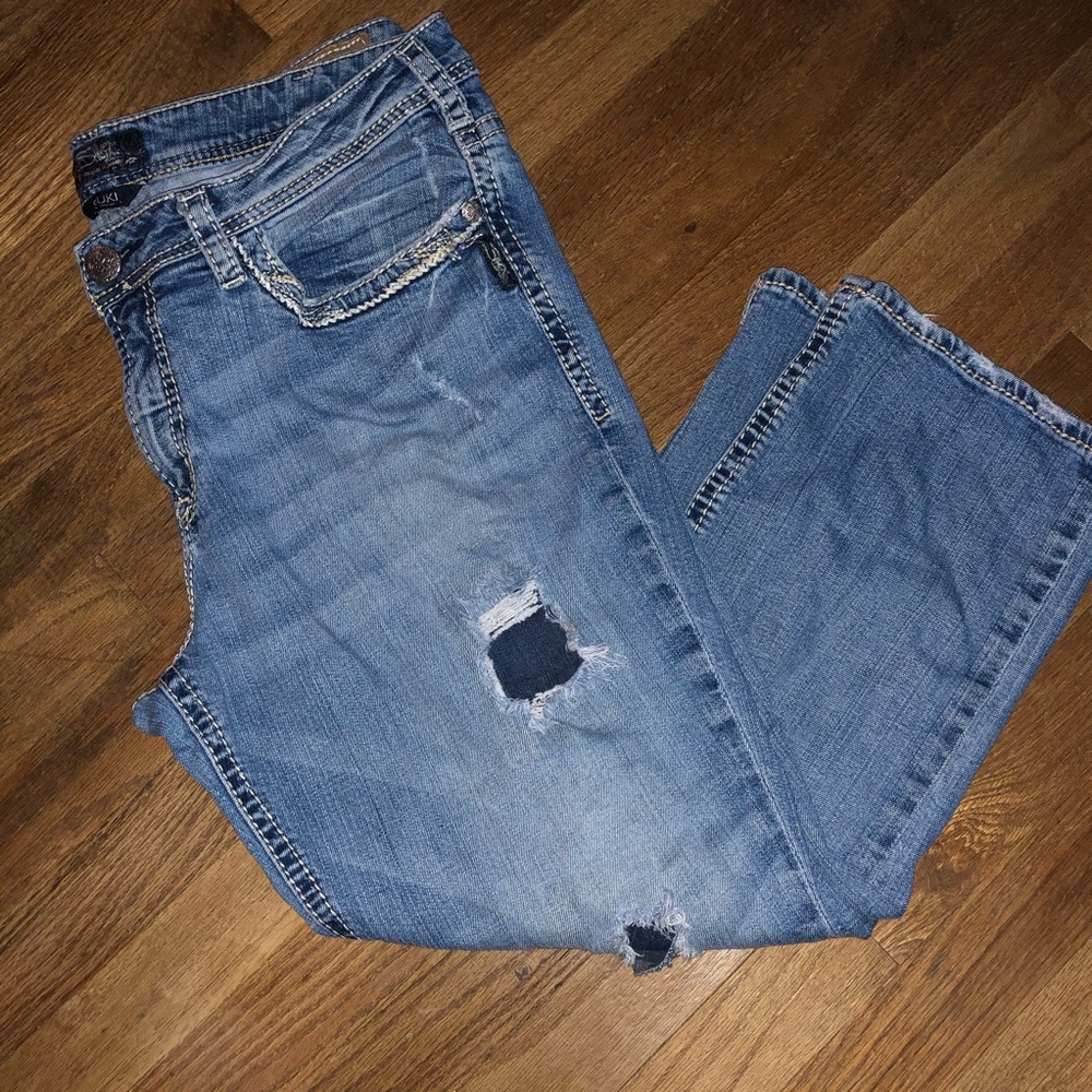 Silver Suki Capri Sz 18